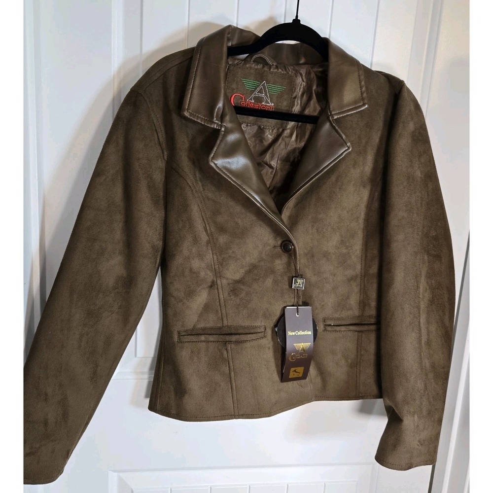 A Collezione olive/brown cropped jacket